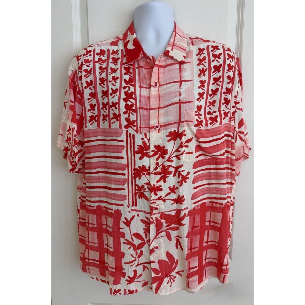 Jams World Vintage Men’s Hawaiian Aloha Shirt, Large, “Kitchenette”, Good Cond.
